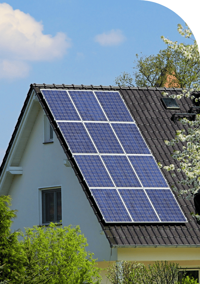 Solarpanels auf einem Dach